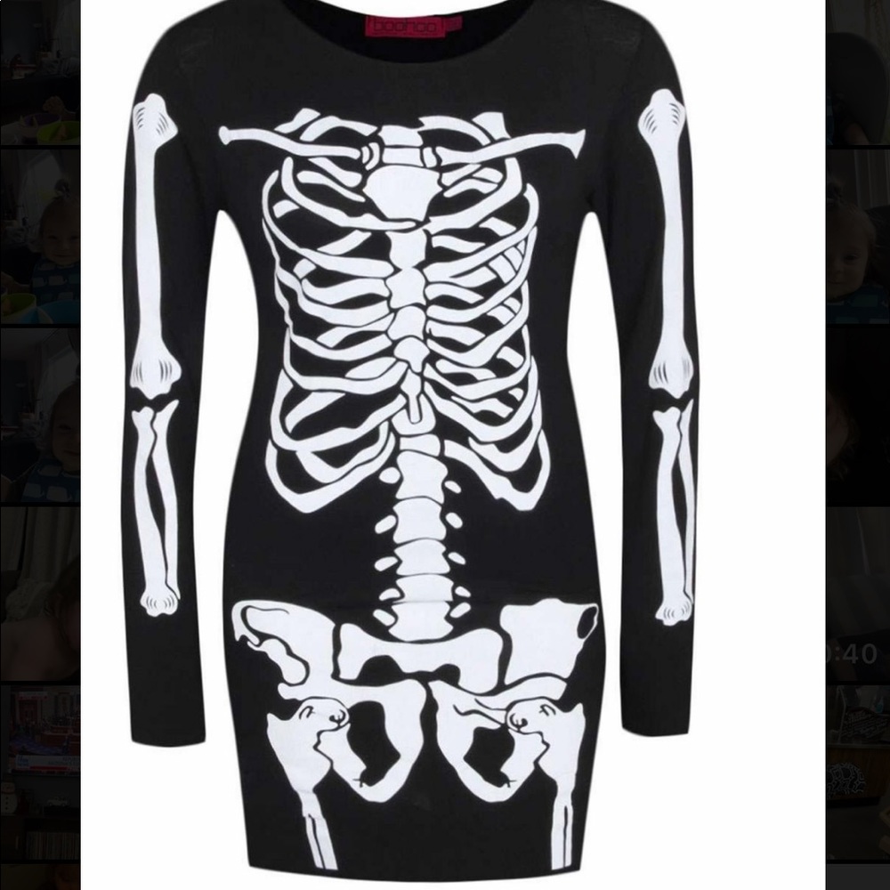 Skeleton Halloween Bodycon Dress